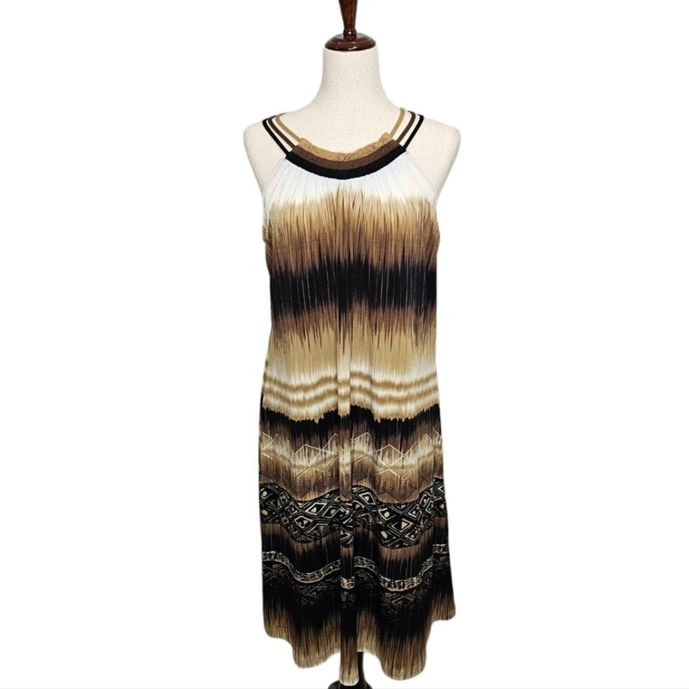 Axcess Liz Claiborne A Line Sleeveless Dress in Beautiful Colors of Brown XL